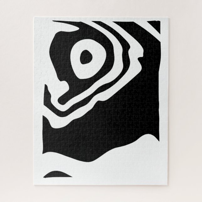 In die Tiefe: Abstrakt Schwarz und Weiß (Vertikal)