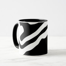 In die Tiefe: Abstrakt Schwarz und Weiß Tasse