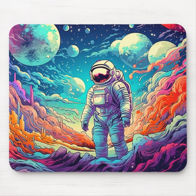In die unbekannte Illustration Mousepad (Vorne)