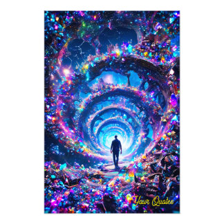 In die Unendlichkeit treten: Mystischer Edelstein- Fotodruck