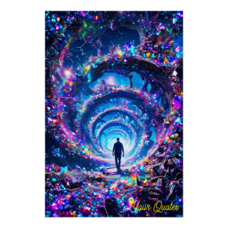 In die Unendlichkeit treten: Mystischer Edelsteint Poster