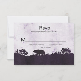 In die wilde rustikale Lila Landschaft UAWG RSVP Karte