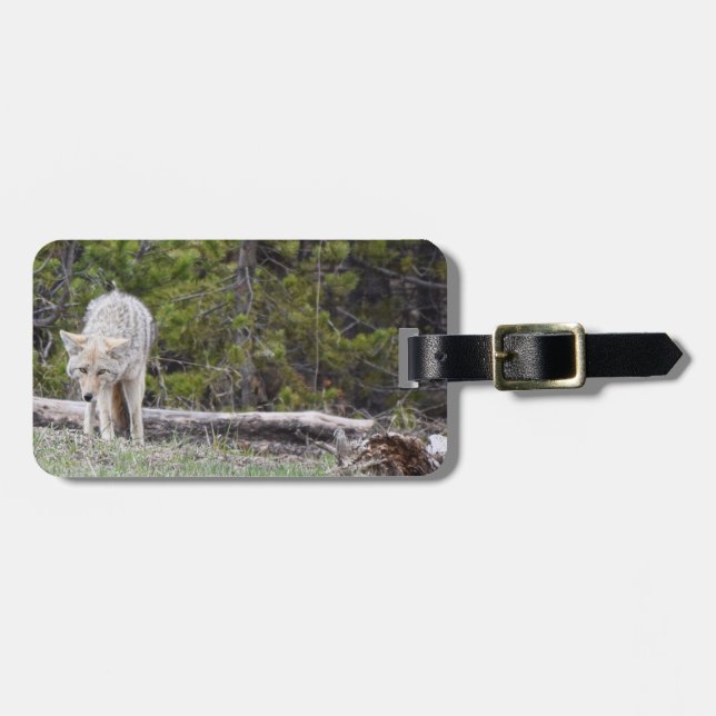 In die Wildnis - Wolf Gepäckmarke Gepäckanhänger (Vorderseite horizontal)
