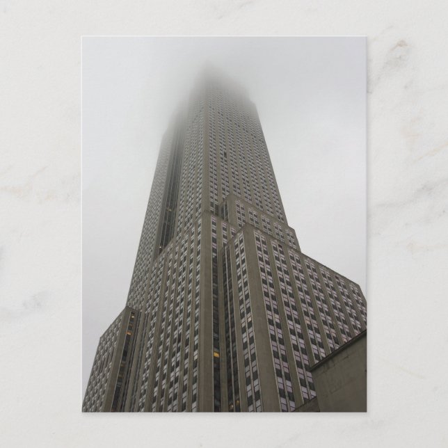 In die Wolken - Empire State Gebäude - New York Postkarte (Vorderseite)