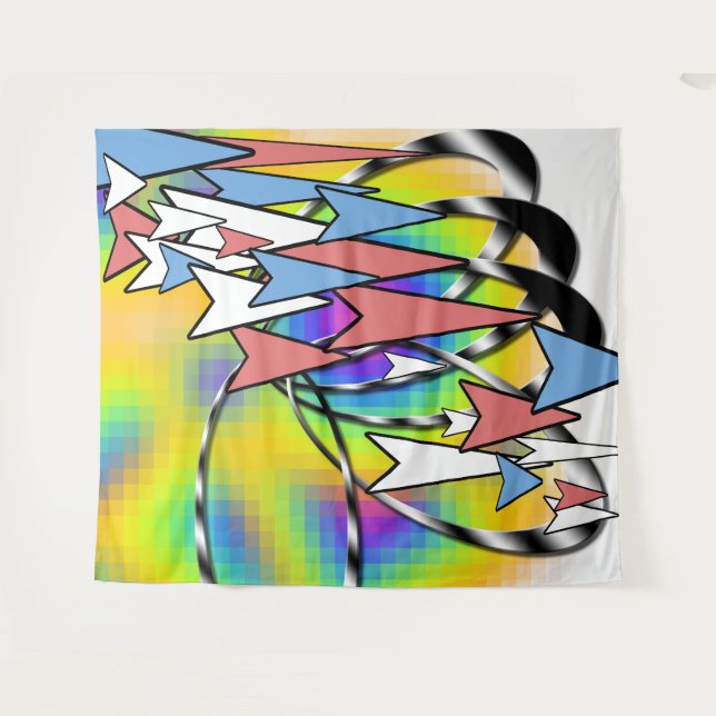 In die Zukunft Wandteppich (Vorderseite (Horizontal))