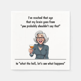 "In diesem Alter - Funny Cocktail Napkin Serviette