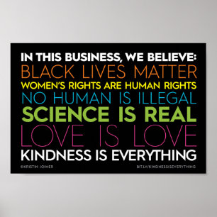 In diesem Geschäft... Güte ist alles Zeichen Poster