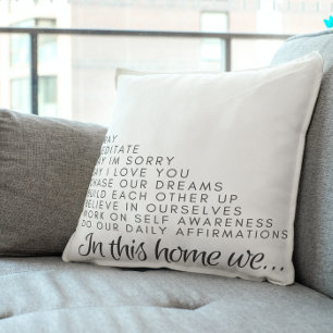 In diesem Haus: Beten, Meditieren, Affirmations Ac Kissen