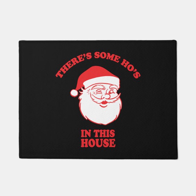 In diesem Haus der Weihnachtsmann Fußmatte (Vorderseite)