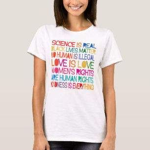 In diesem Haus glauben wir an: Menschenrechte und T-Shirt
