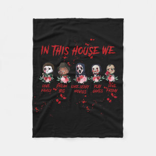In diesem Haus haben wir Liebe Halloween-Familie Fleecedecke
