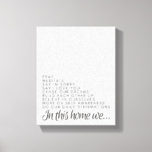 In diesem Haus: Positive Zitate Leinwand Wall Art