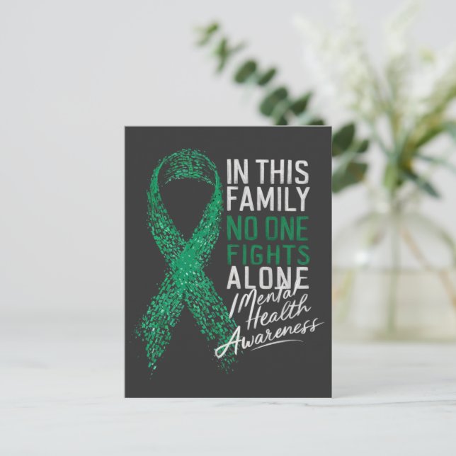 In dieser Familie kämpft niemand allein gegen psyc Postkarte (Stehend Vorderseite)