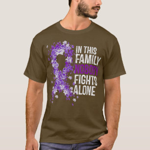 In dieser Familie kämpft niemand allein Lila Band T-Shirt