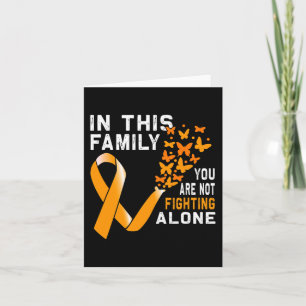 In dieser Familie nicht kämpfen Orangen Ribbon Leu Karte