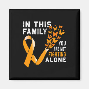 In dieser Familie nicht kämpfen Orangen Ribbon Leu Magnet