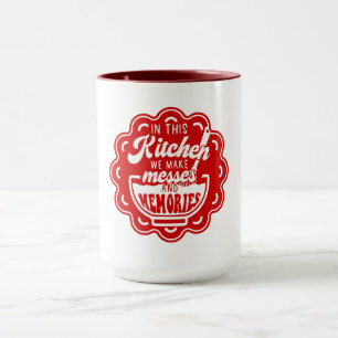In dieser Küche machen wir Botschaften und Erinner Tasse