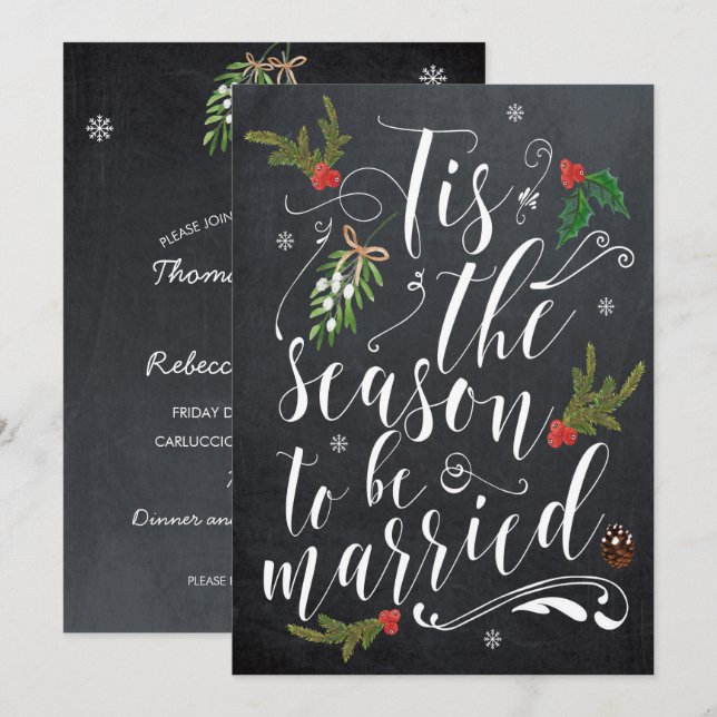 In dieser Saison Hochzeit Einladung Weihnachten he (Vorne/Hinten)