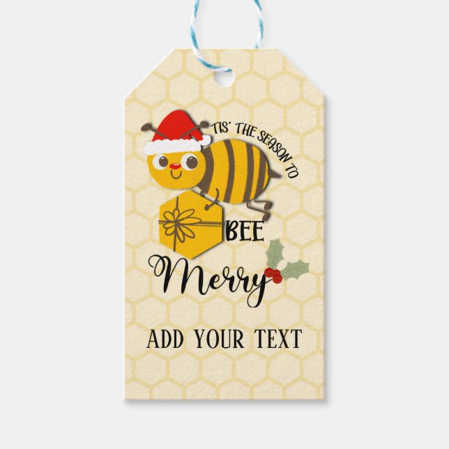 In dieser Saison ist die Bienenkarte eine gute Sac Geschenkanhänger (Vorderseite)