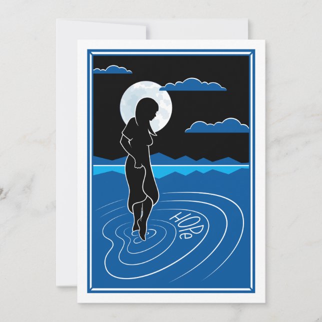 In dieser tiefen Reflektion 3_flache Karte 5"x7" (Vorderseite)