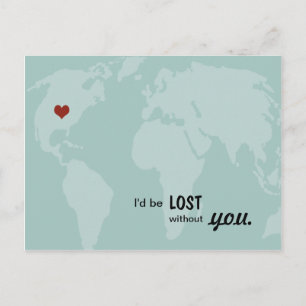 In dieser Welt wäre ich ohne dich LOST Postkarte