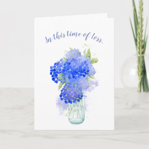 In dieser Zeit des Verlustes, Schrift Trost Blume Karte