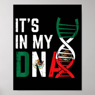 In DNA Mexikanische Flagge Stolz Mexiko Stolz Männ Poster