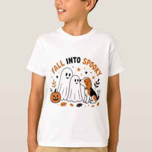 In ein gruseliges Gespenster-Design fallen T-Shirt