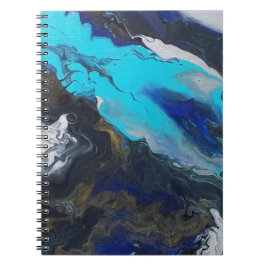 "In eine neue Dimension" Acrylpour-Design Notizblock