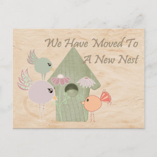 In eine neue Nest-Postkarte übertragen Ankündigungspostkarte