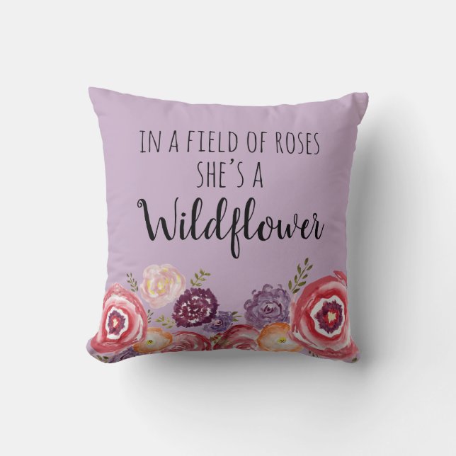 In einem Bereich der Rose ist sie ein Wildblume Ki Kissen (Vorderseite)