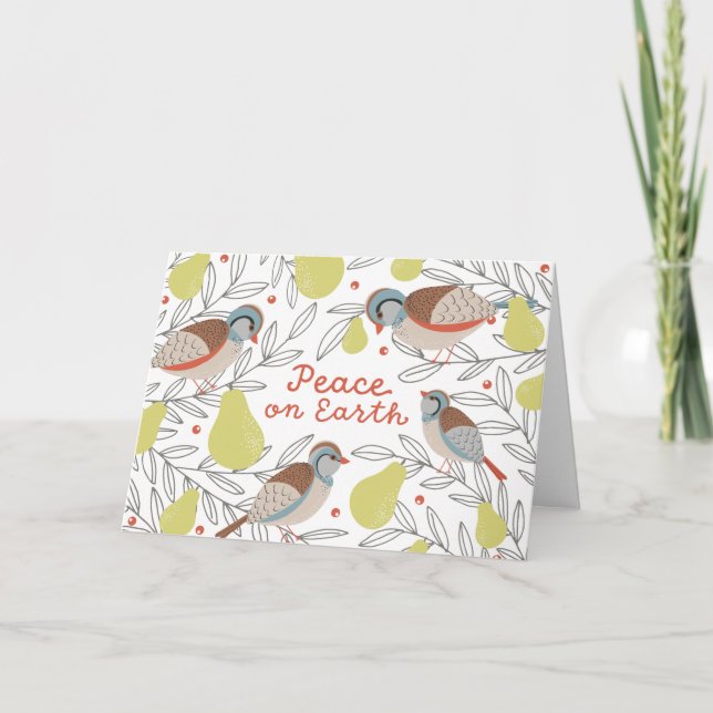 In einem Birnenbaum Feiertagskarte (Vorderseite)