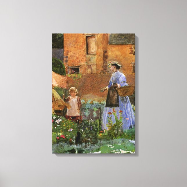 In einem Garten in Cookham von George John Pinwell Leinwanddruck (Vorderseite)