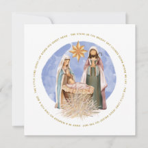 In einem gefährdeten Texte Weihnachten Nativzene