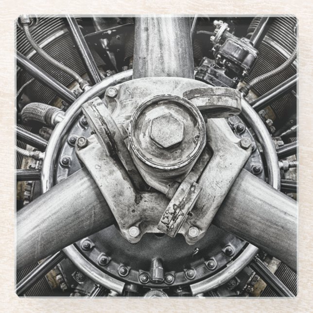 In einem Propeller Glasuntersetzer (Vorderseite)