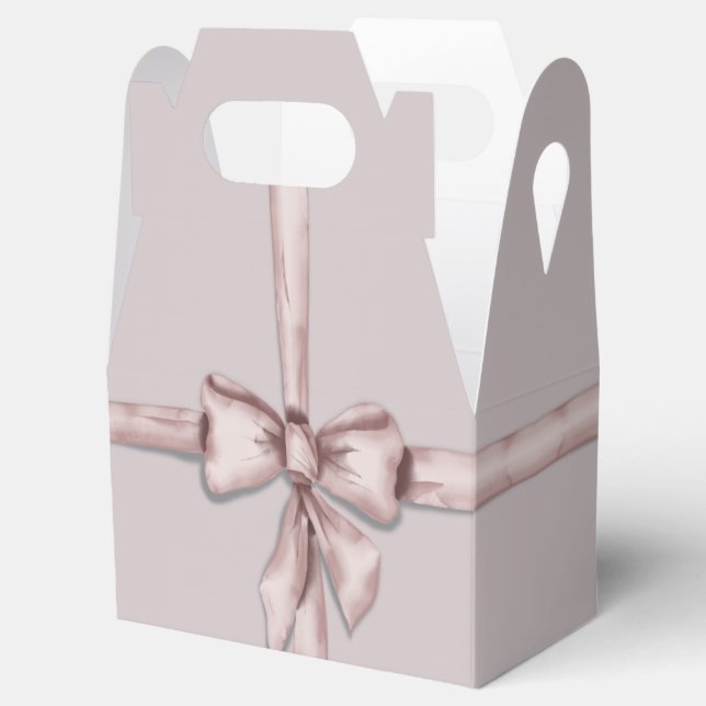 In einem rosa Bogen gefangen Geschenkschachtel (Geöffnet)