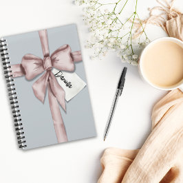 In einem rosa Bogen gefangen Notizbuch