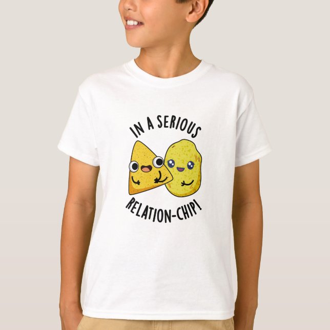 In einem seriösen Relation-Chip-Funny Food Pun T-Shirt (Vorderseite)