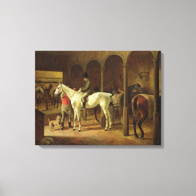 In einem Stable Leinwanddruck (Vorderseite)