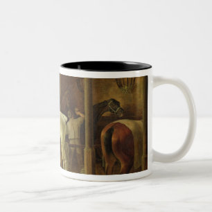 In einem Stall Zweifarbige Tasse