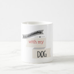 In einem Verhältnis zu meiner Hundegrau-Tasse Kaffeetasse