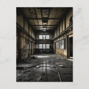 In einem verlassenen Bahnhof  Postkarte