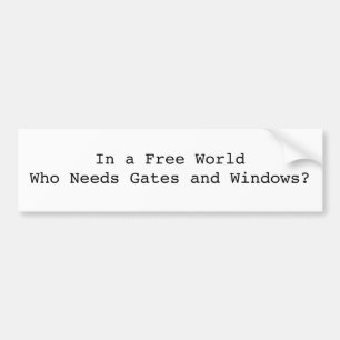 In einer freien Welt, wer Tore und Windows Autoaufkleber