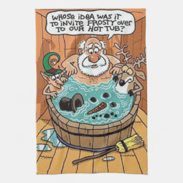 In einer Hot Tube eiskalt Geschirrtuch