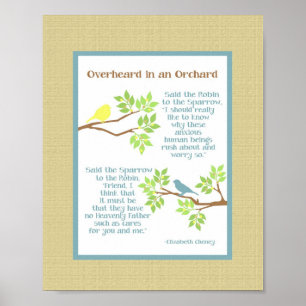 In einer Orchard-Print (Robin & Sparrow) Poster