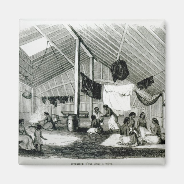 In einer Tahitanhütte Magnet (Vorne)