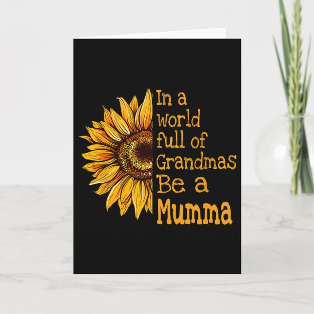 In einer Welt der Omas sei eine Mumma Finnland Fin Karte (Vorderseite)