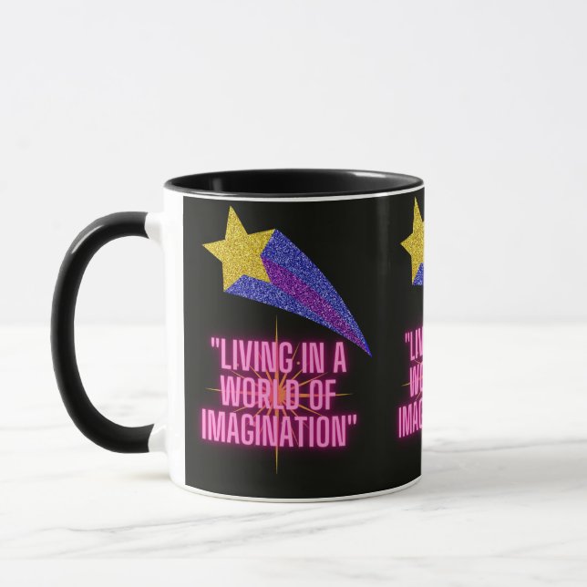 IN EINER WELT DER VORSTELLUNG LEBEN TASSE (Links)
