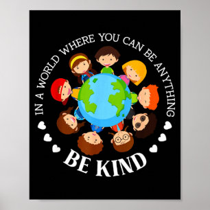 In einer Welt sei freundlich Kinder Erde Welt Freu Poster