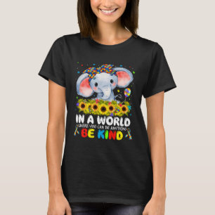 In einer Welt seien Niedliche Elefantenautismus-Ma T-Shirt